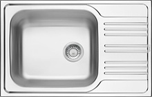 XYLO SATIN SINK 1 BOWL WITH DRAINER WITH FITTING ZEX_011B - Img 1