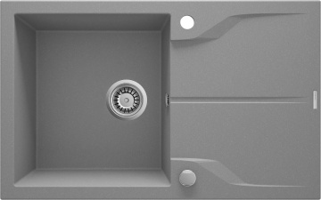 Andante Flush Chiuvetă din granit, 1-cuvă cu picurător - montare încastrată la nivel Finisaj: Antracit ZQN_S11F - Img 1
