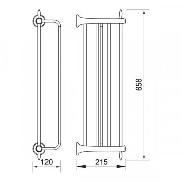 ANTICA - Raft pentru prosoape cu portprosop bronz - AAI35BR - Ferro - Img 2