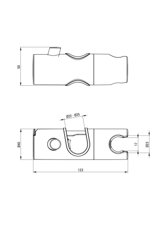 Easy-Fix Suport pentru dușul de mână, pentru bara glisantă Finisaj: Crom ANM_021U - Img 2