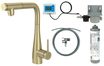 Eridan Baterie pentru bucătărie, cu kit de filtrare a apei, cu pipă extractibilă BREFR75M