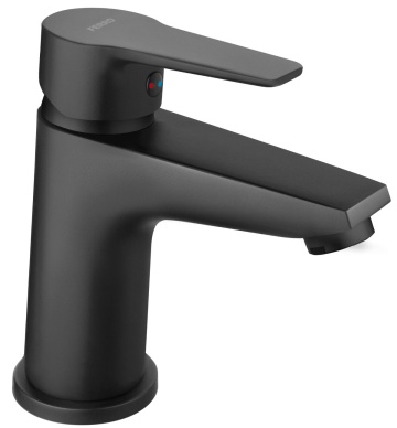 RITTO Baterie stativa lavoar Ritto, negru cu ventil click-clack - BTR2BL- Ferro - Img 1