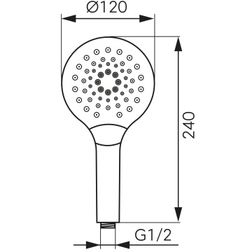SHOWER HANDLES Para dus 3 functii Mulo, crom - S334CR- Ferro - Img 2