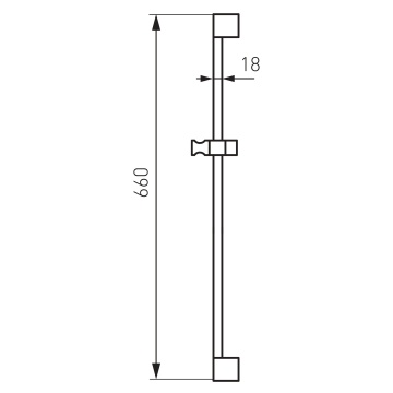 SLIDING SHOWER HOLDERS Suport bară culisant pentru duș crom RAIL1,0 - Img 2