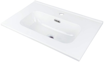TUBO – Lavoar ceramic încastrat, 60 cm (CTU_6U6M) Finisaj: Alb 🛁 - Img 1