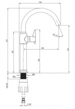 🚰 Baterie înaltă pentru chiuvetă TEMISTO – Finisaj Alamă – Cod BQT_M20K - Img 2