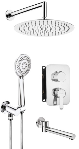 🚿 Sistem de duș ARNIKA, montaj îngropat, finisaj cromat – Cod BXYY0QAM - Img 1