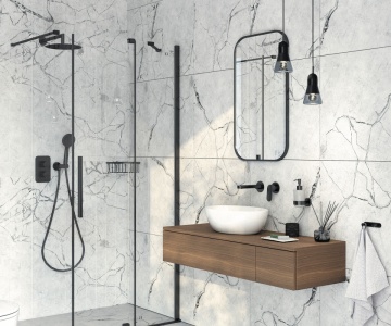 🛁 Cârlig dublu JASMIN, finisaj nero mat – Cod ADJ_N12L - Img 2