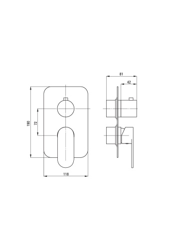 ALPINIA Element extern, pentru baterie BOX Finisaj: Auriu / Gold BXY_ZGAM - Img 2