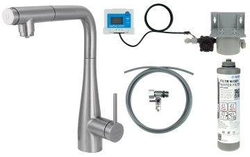 Eridan Baterie pentru bucătărie, cu kit de filtrare a apei, cu pipă extractibilă BREFF75M