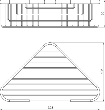 METALIA WIRE Etajeră mare de colț cu două polițe crom 6079,0 - Img 2