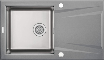 Prime Chiuvetă granit-inox, 1-cuvă cu picurător Finisaj: Antracit ZSR_S113