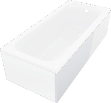 Prizma Badewannenwerkleidung, Prizma, 150 cm - latura lungă Finisaj: Alb KTJD015O