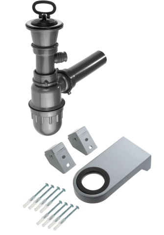 Sifon pentru chiuveta din inox, ZYK_0100 Finisaj: Oțel periat ZXY_9965 - Img 1
