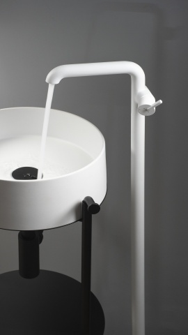 🚰 Baterie chiuvetă freestanding SILIA, finisaj bianco – Cod BQS_A2KK - Img 4