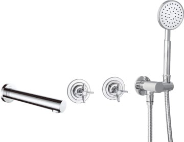 🚿 Set de duș TEMISTO, montare încastrată, cu pipa, finisaj cromat – Cod BQT_018P - Img 1