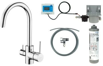Baterie pentru bucătărie, cu kit de filtrare a apei BCHF064M