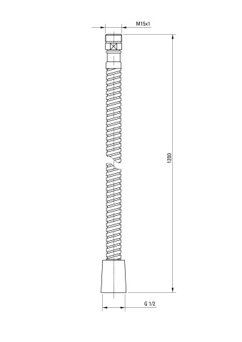 Furtun, pentru bateriile de bucătărie, cu pipă extractibilă - 120 cm Finisaj: Crom XPCM1VCRM - Img 2