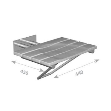 METALIA Scaun pentru duș, rabatabil crom R6699,44 - Img 2