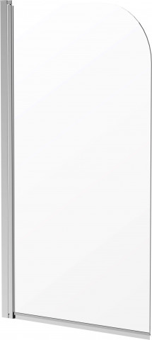 Paravan pentru cadă finisaj crom 80x140 cm KTJ_076P - Img 1