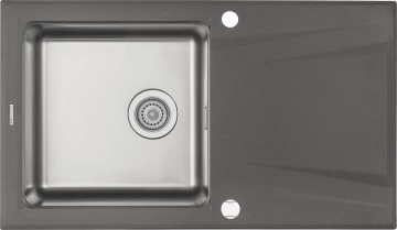 Prime Chiuvetă granit-inox, 1-cuvă cu picurător Finisaj: Antracit ZSR_T113