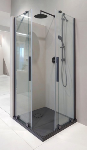 PRIZMA Cabină de duș, pătrata, 90x90 cm KPNDP09P09 Finisaj Titan 🚿⚙️ - Img 2