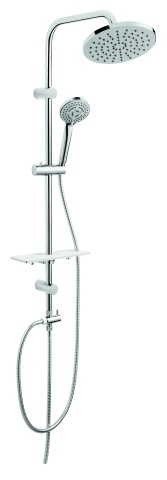 SHOWER SETS WITH RAINFALL Set bară duș fix cu pară duș mobilă crom NP23