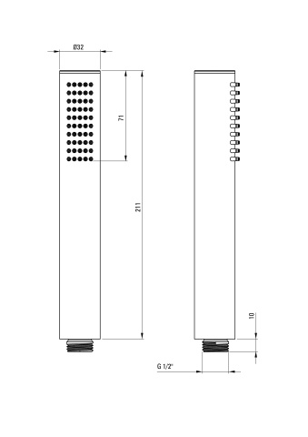 Silia Pară de duș, 1-funcție Finisaj: Crom NQS_051S - Img 2