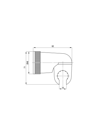 Suport de perete, pentru dușurile de mână - pivotant Finisaj: Crom ANN_021U - Img 2