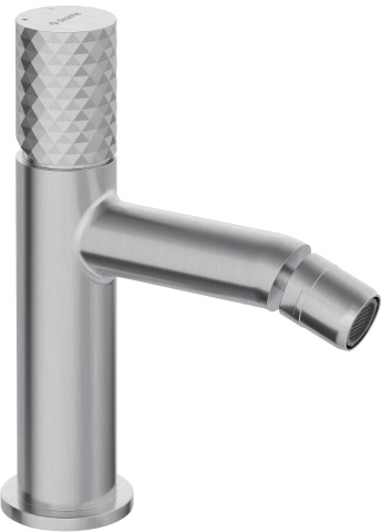 🚿 Baterie pentru bideu SILIA HEXA – Finisaj oțel șlefuit – Cod BHS_F30M - Img 1