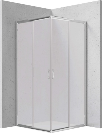 FUNKIA Cabină de duș, pătrat, 80x80 cm Finisaj: Crom KYC_642K