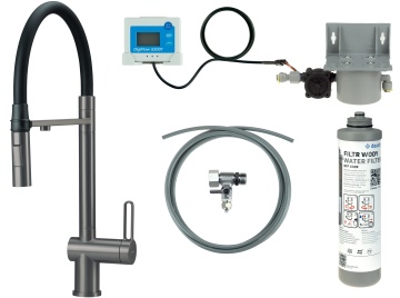 Magnetic Baterie pentru bucătărie, cu kit de filtrare a apei, cu pipă elastică BRMFD75M