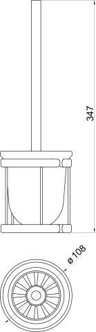 METALIA WIRE Perie WC cu suport stativ crom 6033,0 - Img 2