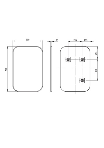 MOKKO Oglindă cu ramă - rectangulara Finisaj: Negru ADM_N801 - Img 2