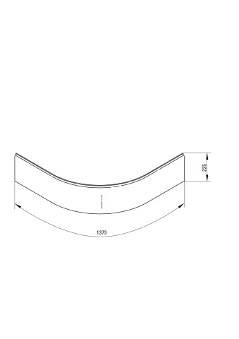 Plus Ii Capac pentru cădița de duș, semicerc, 80 cm Finisaj: Alb KTU_032O - Img 2