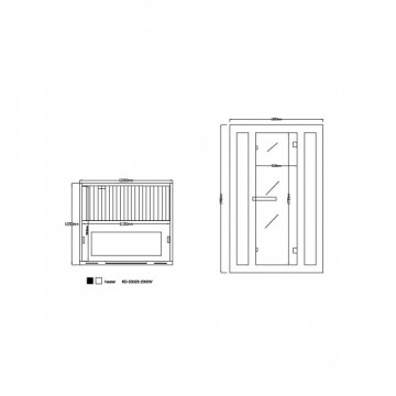 SAFIR - Sauna Uscată cu 2 Tipuri de Rezistențe H10120 - 2 Pers. 120x105x190cm - Img 2