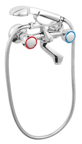 STANDARD Baterie perete cadă-duș cu accesorii crom BST11