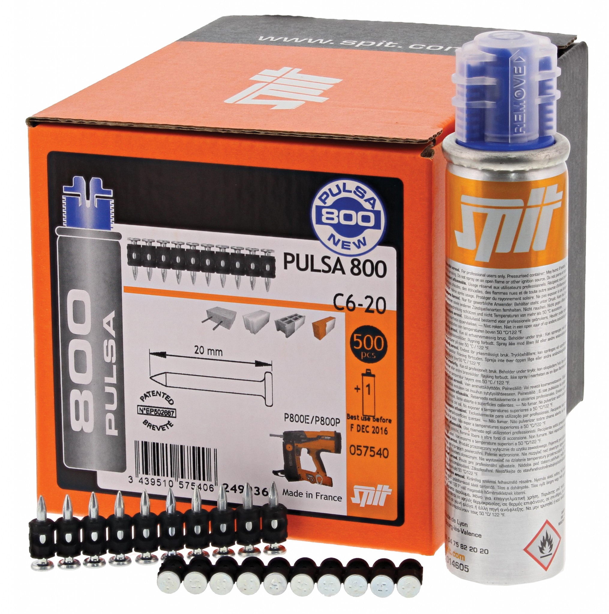 Spit PULSA Set 500 Cuie+1Gaz Pulsa P800/P40/P27
