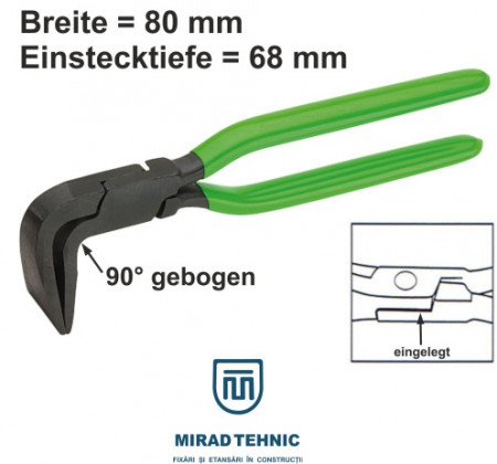 Cleste pliat tabla indoit la 90°, lap joint, latime 80 mm