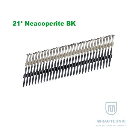 Cuie 2,8 x 75 mm BK STRIATE în bandă de plastic 21° FH Set 960 buc