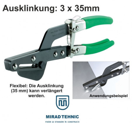 Cleste crestat fante in tabla 3 x 35 mm