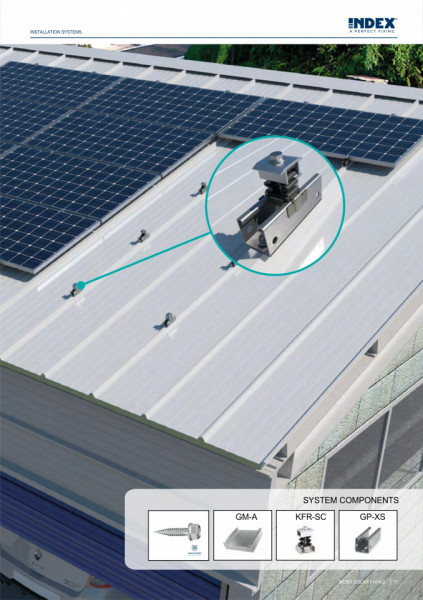 Kit INDEXTRUT KC GPD0140 complet pentru instalarea unui panou solar cu rama de 40 mm