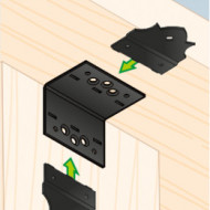 Coltar drept SD DECO SDKL1 61x61x85x2,5 mm Negru - Img 3