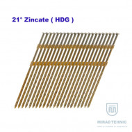 Cuie 4,2 x 160 mm zincat STRIATE în bandă de plastic 21° - Set 660 buc