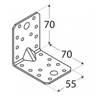 KP4 Coltar metalic ramforsat 70x70x55x2,5 mm - Img 2