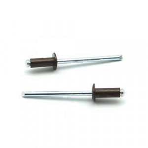Nit Pop, Ø 4,0 x 10, RAL 8014 DIN 7337, Form A, Aluminum/St,