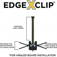 Clema cu surub inox pentru fixare ascunsa terase deck EDGEX DECK CLIPS Cutie 90 bc - Img 2