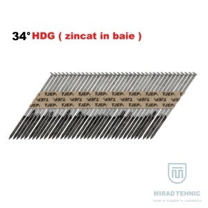Cuie GR 2,8 x 63 mm HDG banda hartie 34° Striate - Cutie 4600 buc