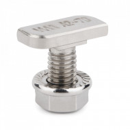 INDEXTRUT Surub cap ciocan KFS-FI +Piulita cu flansa M8 INOX A2 ( Conector cruce ) - Img 1