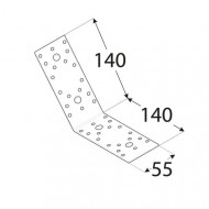 KLR 6 Colțar pentru unghi de 135° 140x140x55x2,5 mm - Img 2